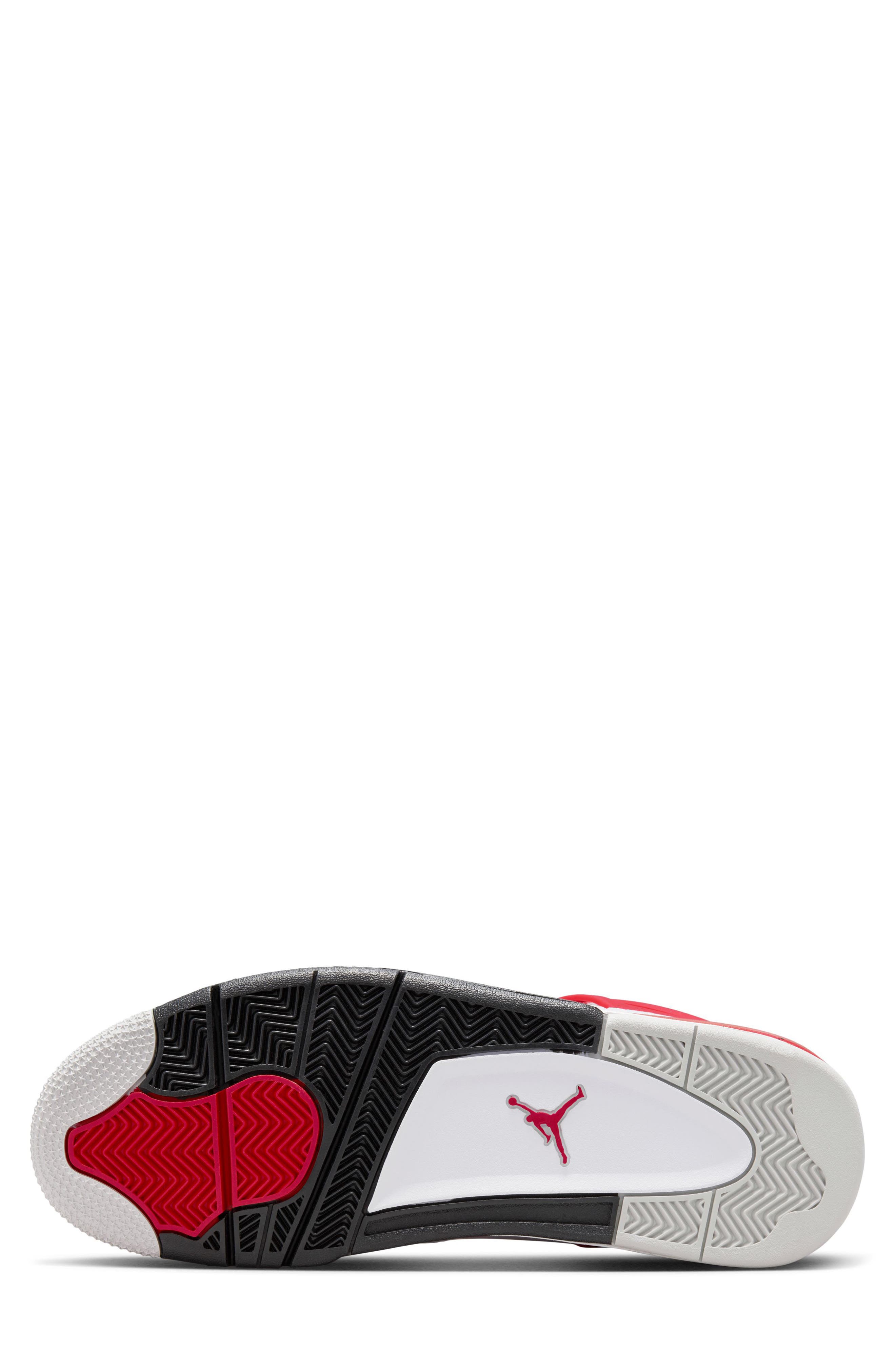 Jordan Air Jordan 4 Retro Basketball Sneaker, Alternate, color, White/ Fire Red/ Black/ Grey