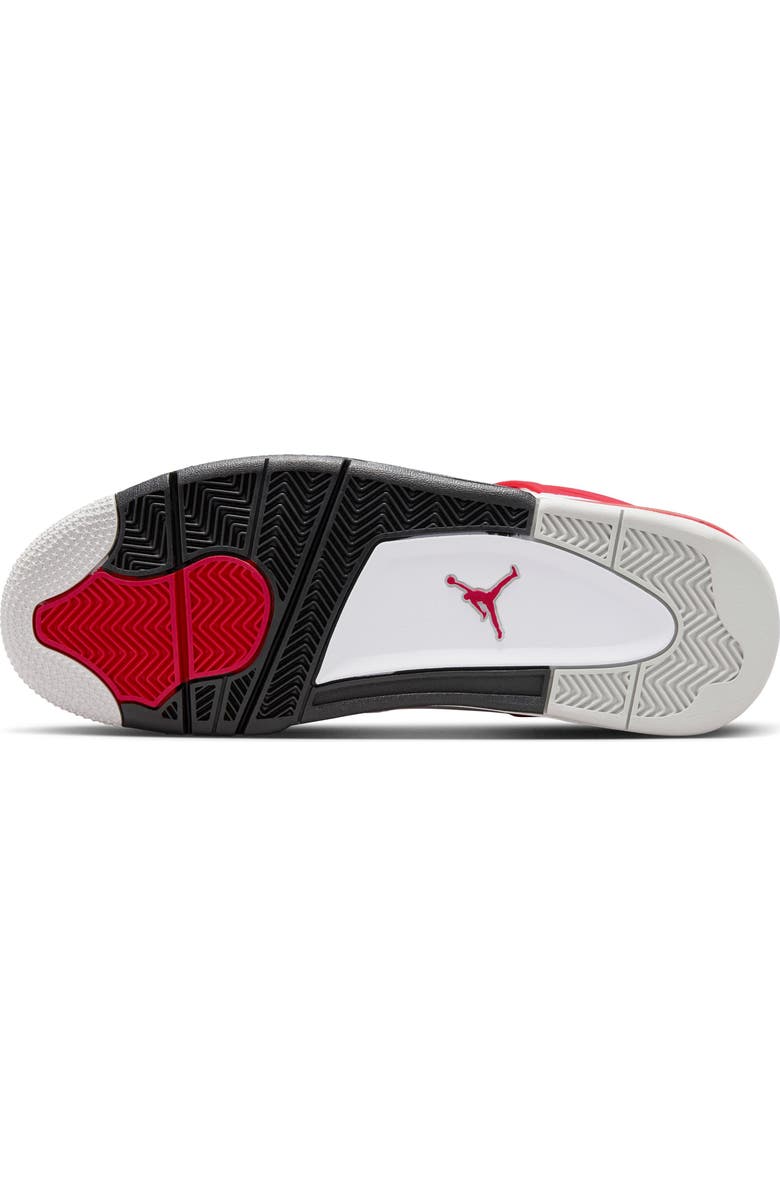 Jordan Air Jordan 4 Retro Basketball Sneaker, Alternate, color, White/ Fire Red/ Black/ Grey