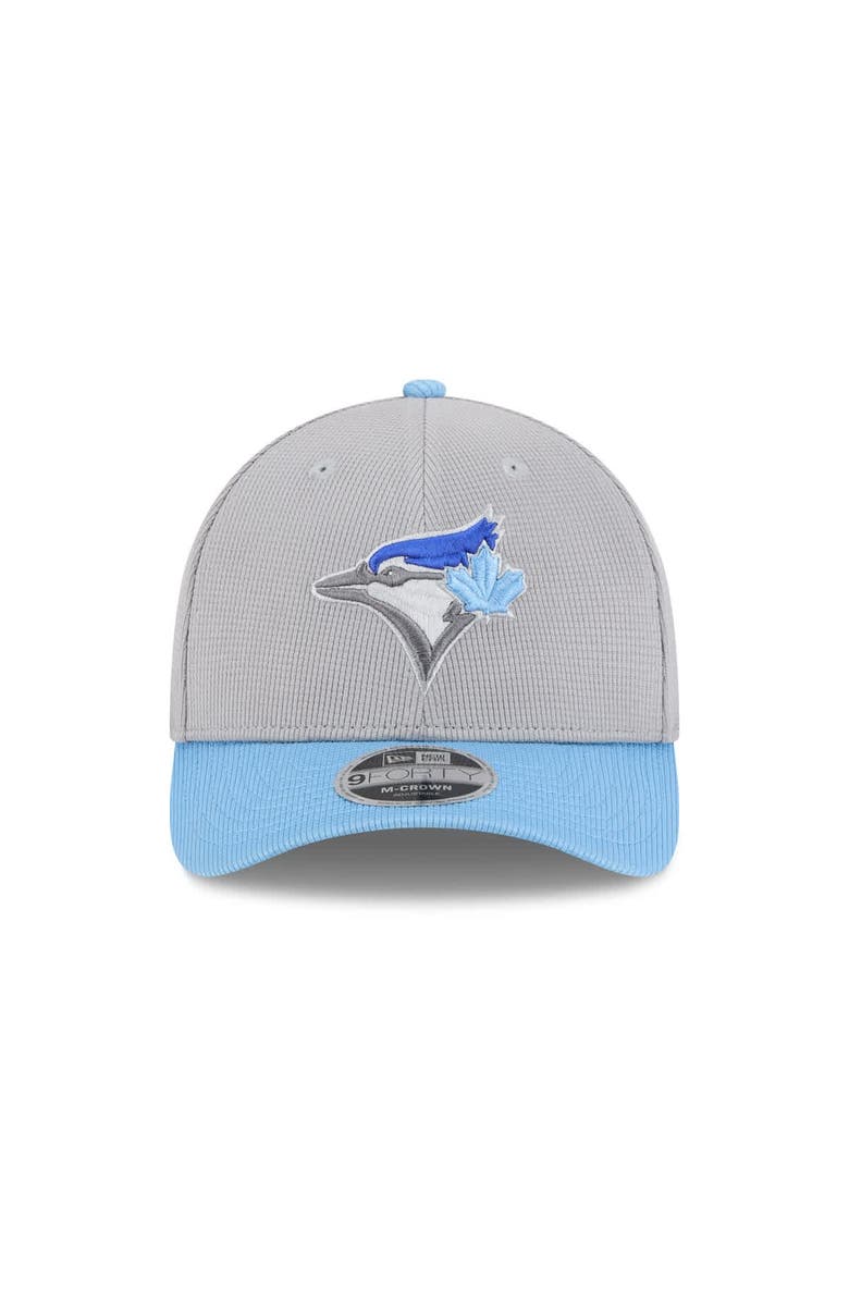 New Era Men's New Era  Gray/Powder Blue Toronto Blue Jays 2025 Batting Practice 9FORTY M-Crown Adjustable Hat, Alternate, color, 