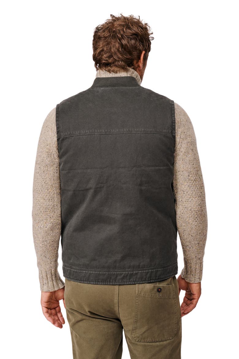Duke Canvas Gilet Vest, Alternate, color, Washed Black