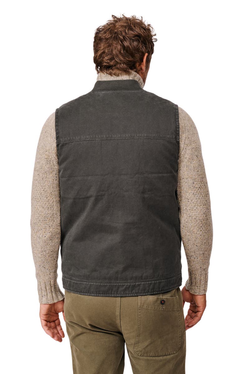 Aubin Duke Canvas Gilet Vest, Alternate, color, Washed Black