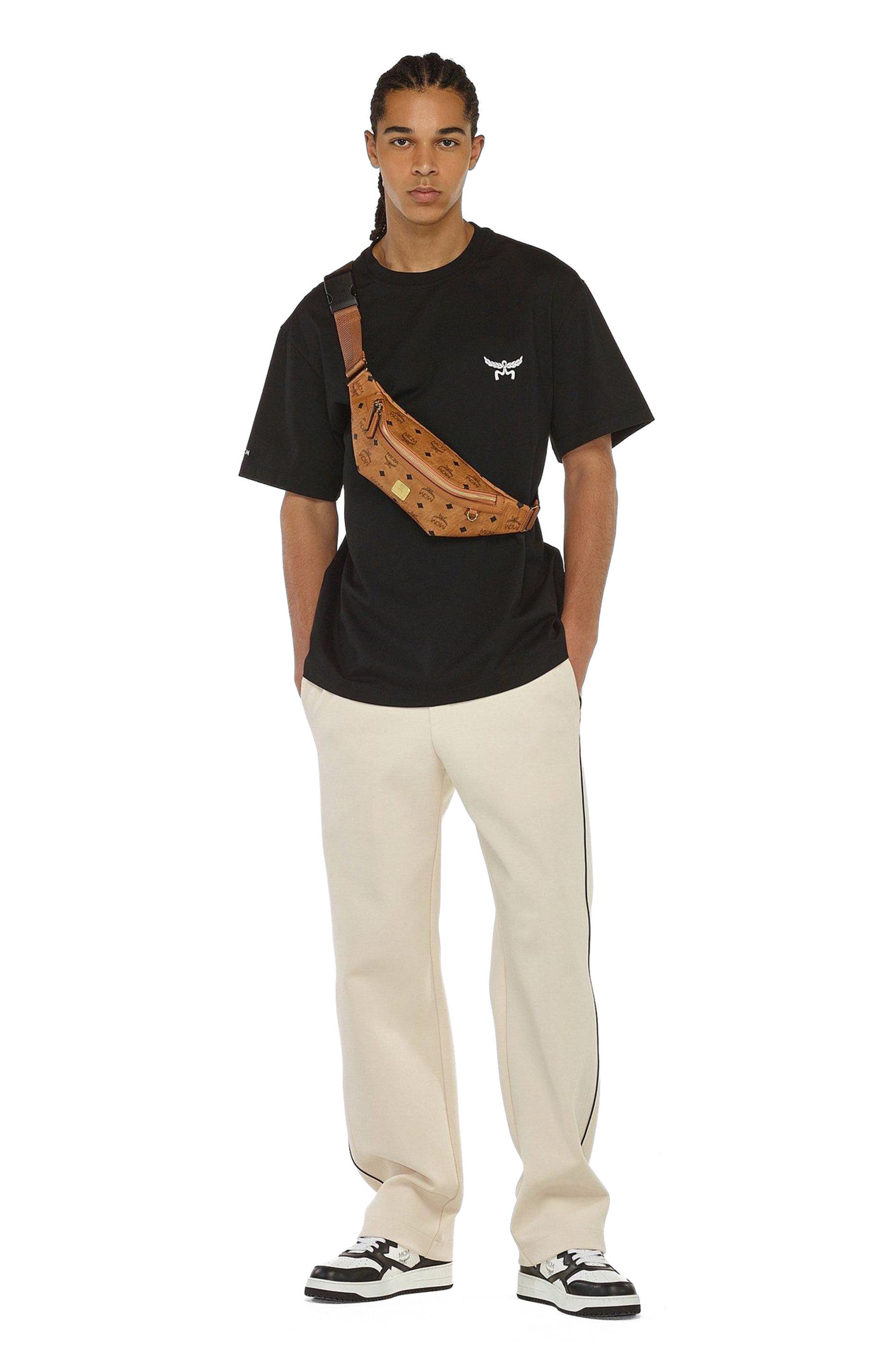 MCM Fursten Belt Bag in Visetos, Alternate, color, Cognac