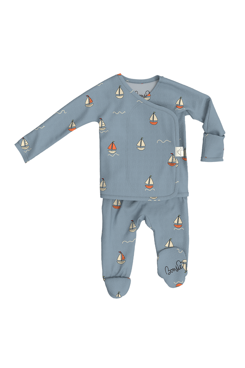 Footie - Ahoy Baby, Main, color, Blue