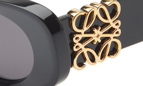 Loewe Anagram 49mm Small Rectangular Sunglasses In Black