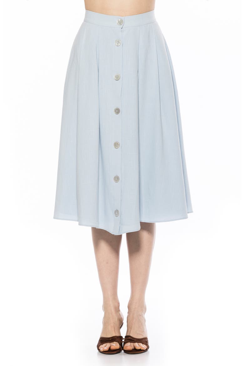Maya Midi Skirt, Main, color, LIGHT BLUE