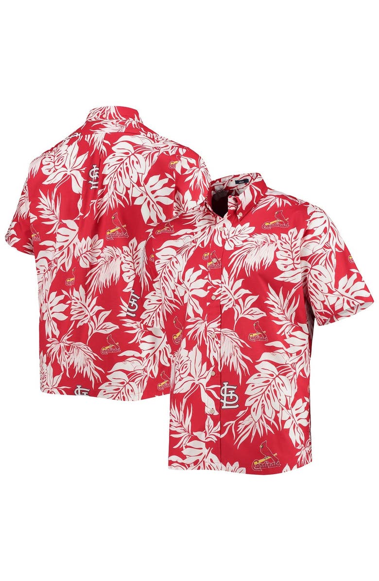 Reyn Spooner Men's Reyn Spooner Red St. Louis Cardinals Aloha Button-Up Shirt, Main, color, Red