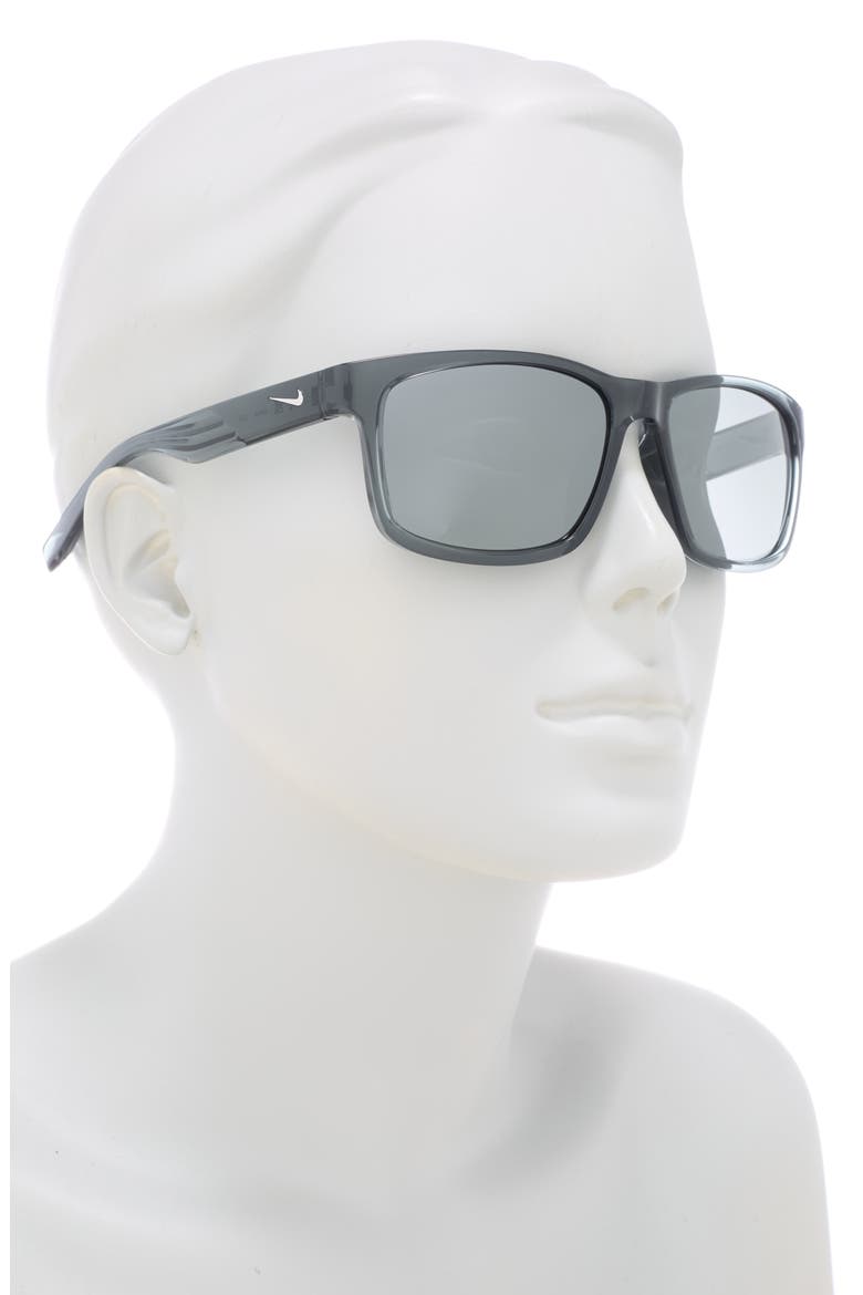 Cruiser 59mm Square Sunglasses, Alternate, color, BLACK GREY SILVER