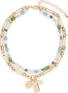 NORDSTROM RACK Beaded Charm Necklace