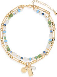 NORDSTROM RACK Beaded Charm Necklace