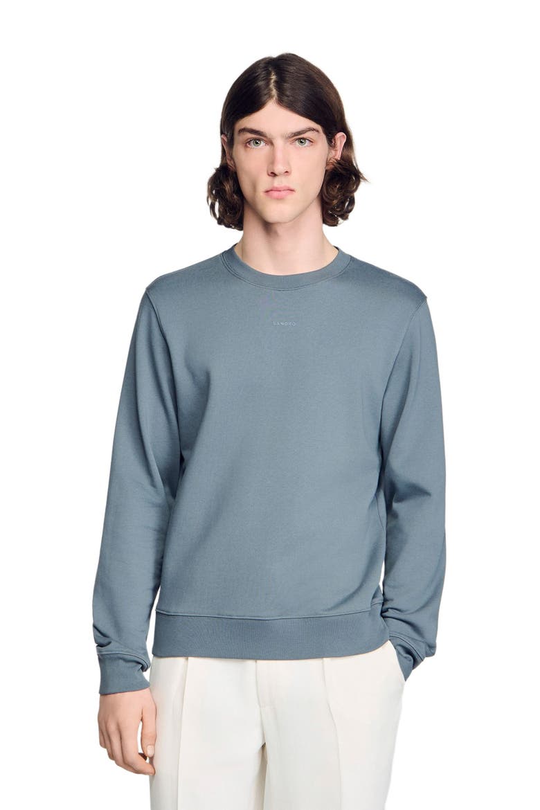Logo sweatshirt, Main, color, Grey / blu