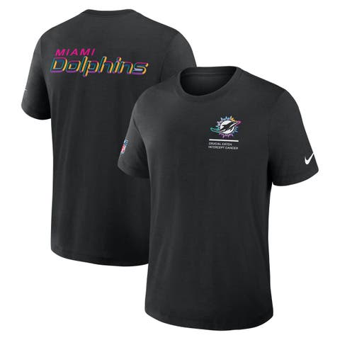 Men's Nike Black Miami Dolphins 2025 NFL Crucial Catch Tri-Blend Dri-FIT T-Shirt
