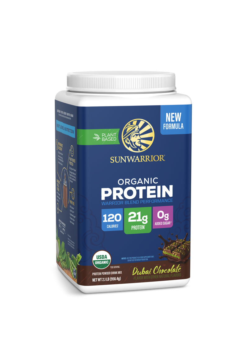 Organic Warrior Blend Performance Protein Powder, Dubai Chocolate, 956.48g Tub, Main, color, No Color