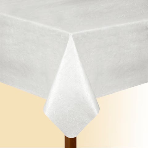 Embossed Vinyl Cushioned Flannel Backing Tablepad