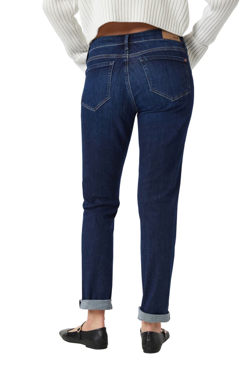 Emma Mid Rise Slim Boyfriend Jeans, Alternate, color, DEEP FLEX BLUE