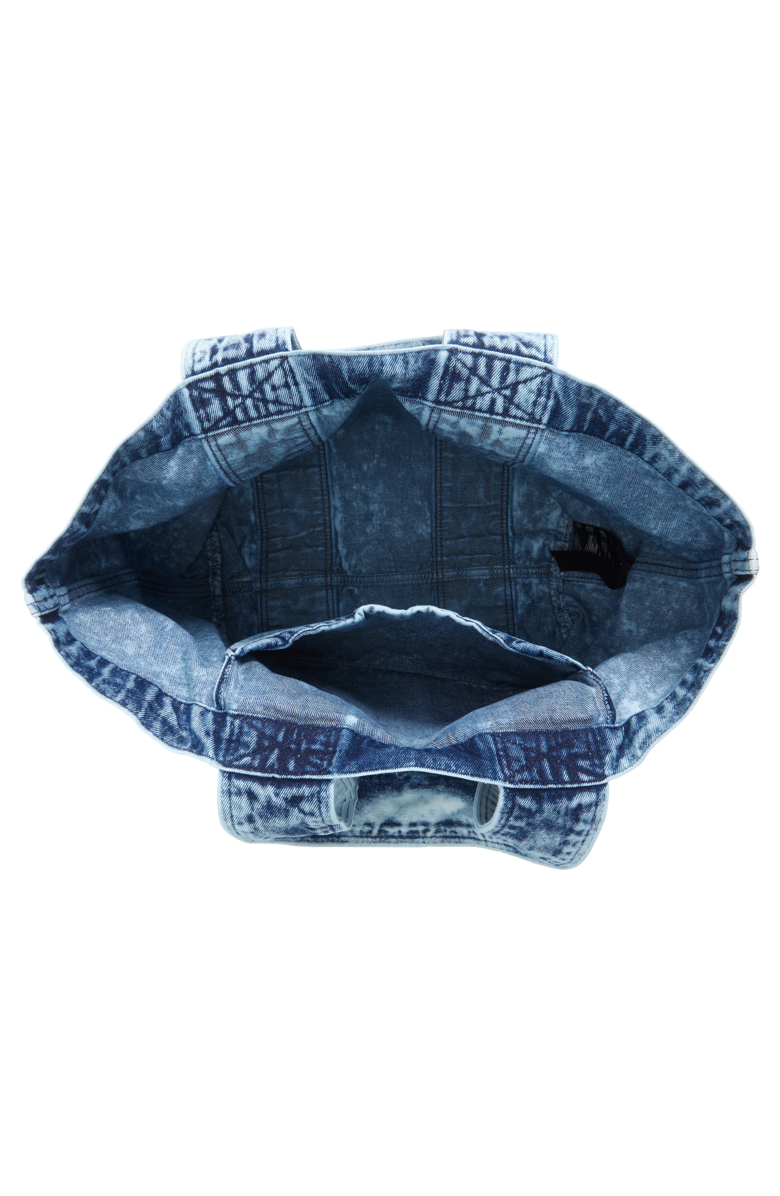 AllSaints Izzy Denim Tote, Alternate, color, 