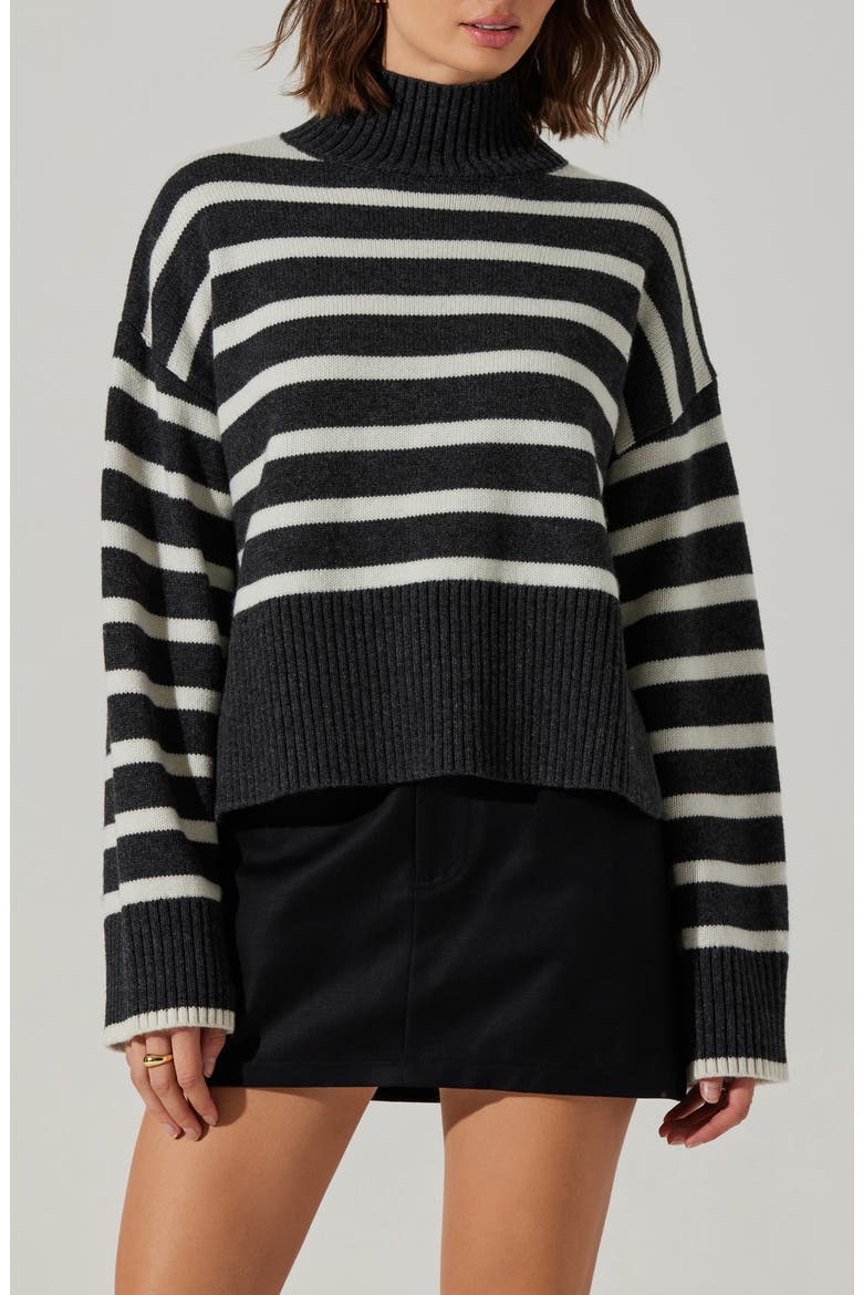 Sophea Stripe Sweater, Main, color, CHARCOAL CREAM