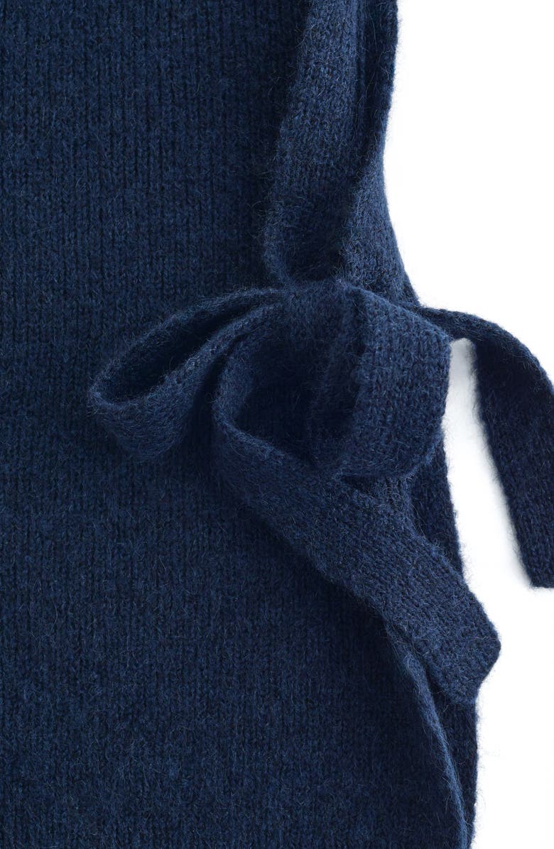 & Other Stories Wool & Mohair Side Tie Bib Vest, Alternate, color, Blue Dark