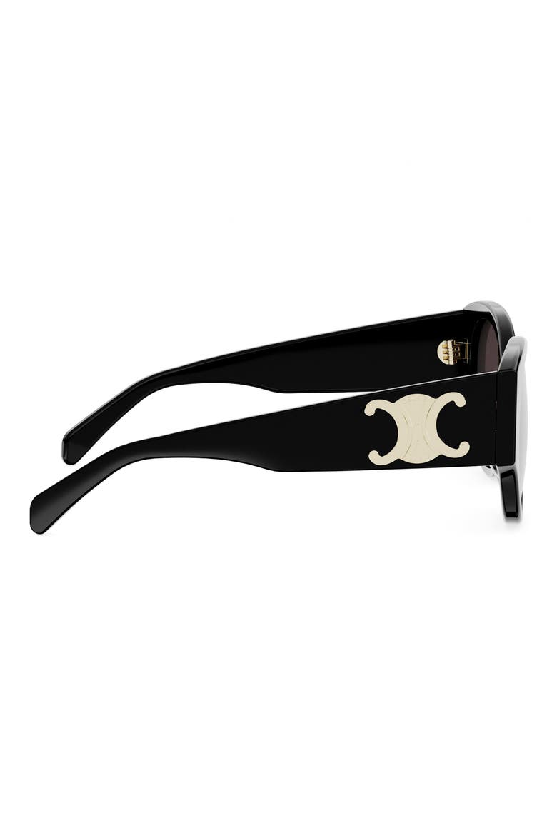 Maxi Triomphe 55mm Butterfly Sunglasses, Alternate, color, SHINY BLACK / GRADIENT ROVIEX