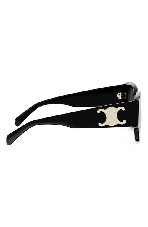 Celine Maxi Triomphe Acetate Butterfly Sunglasses In Black