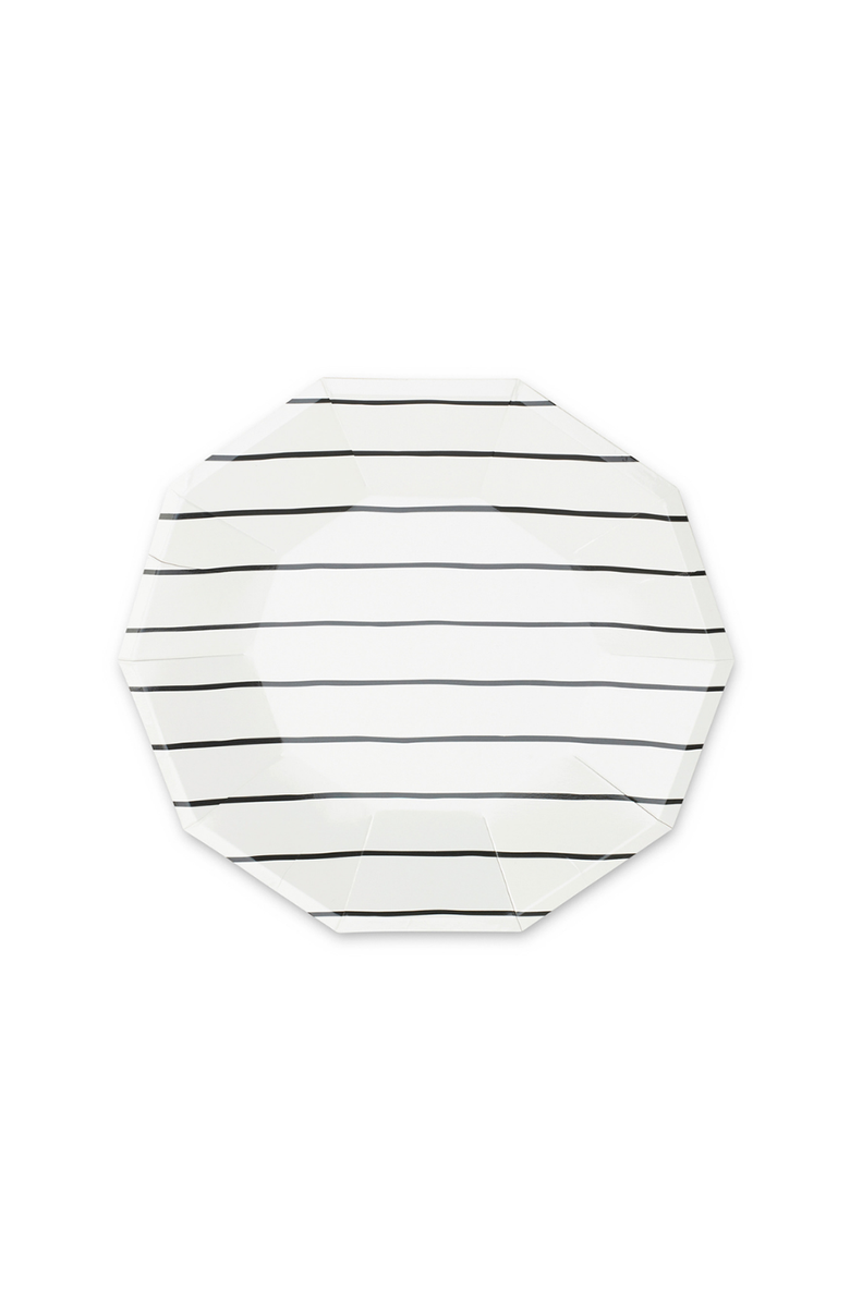 Daydream Society Frenchie Striped Small Plates, Main, color, Ink
