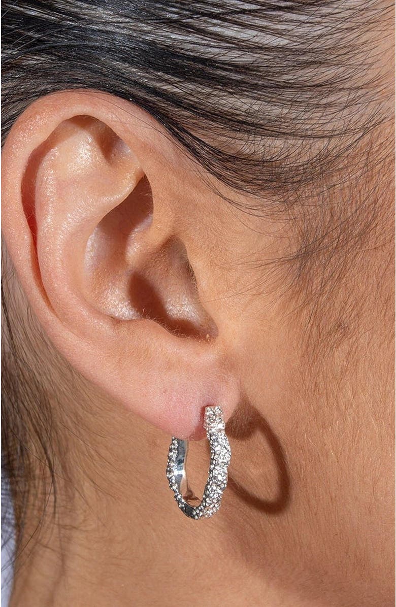 Lucy Quartermaine Hula Half Hoop Earring, Alternate, color, Sterling Silver