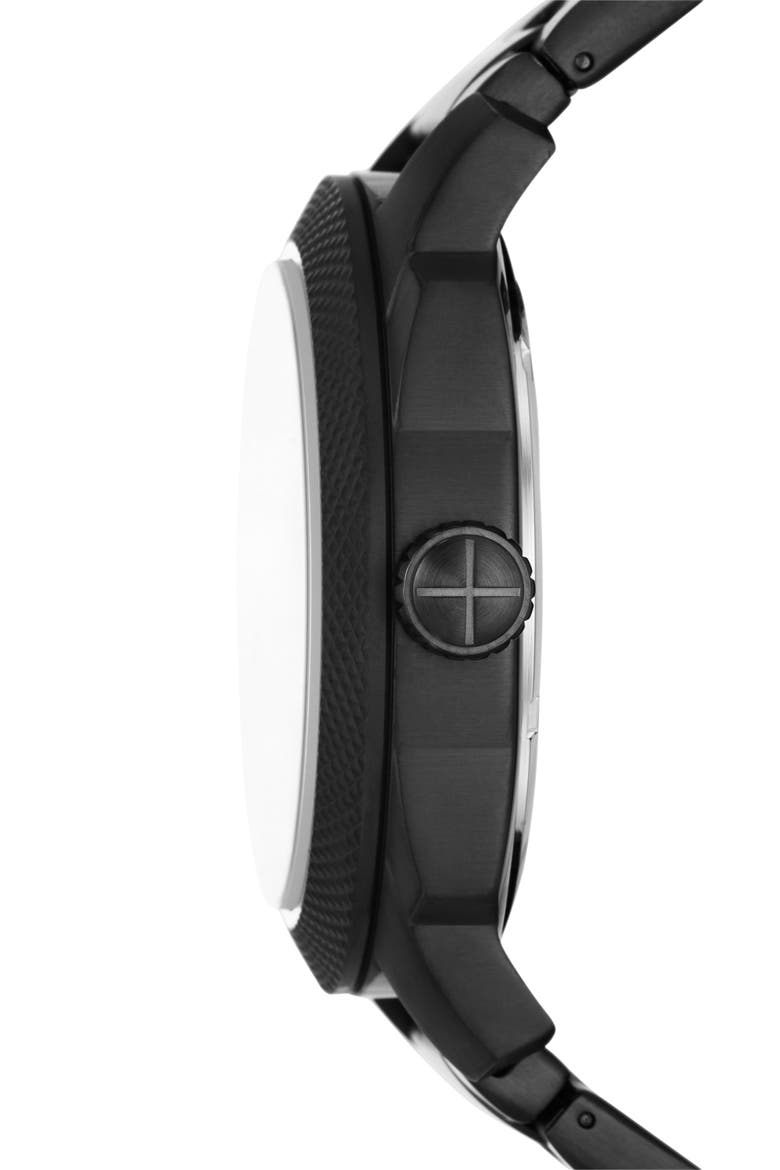Machine Bracelet Watch, 49mm, Alternate, color, BLACK
