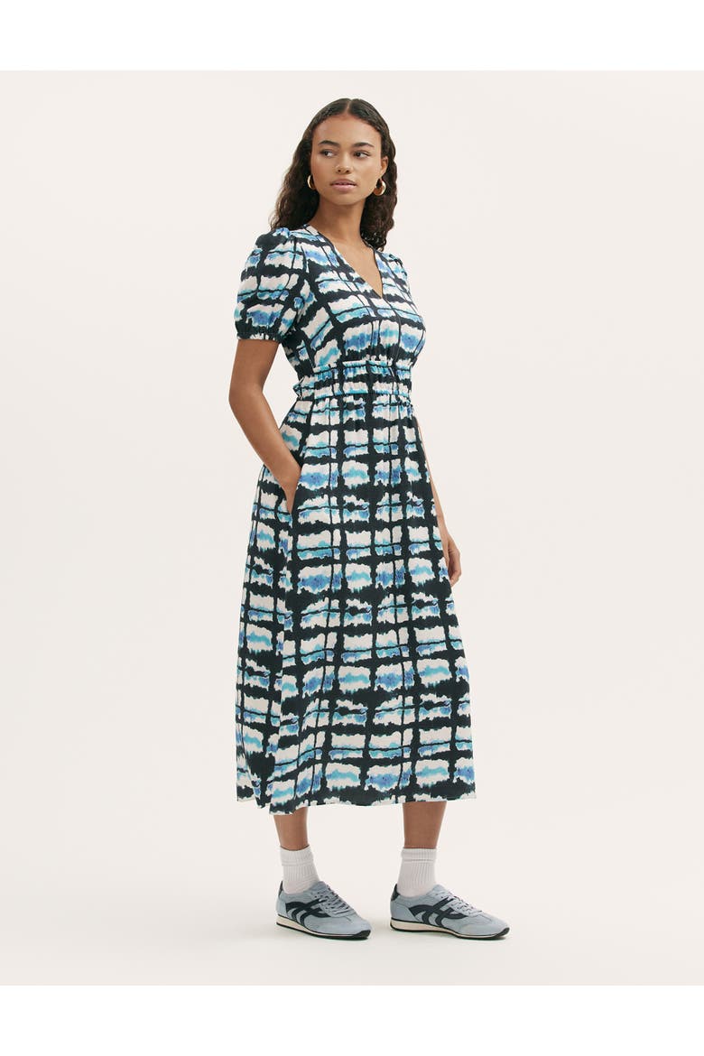 Katerina Tie Dye Midi Dress, Main, color, Blue Tie Dye