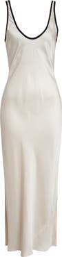 L'AGENCE Akiya Print Sleeveless Satin Maxi Dress