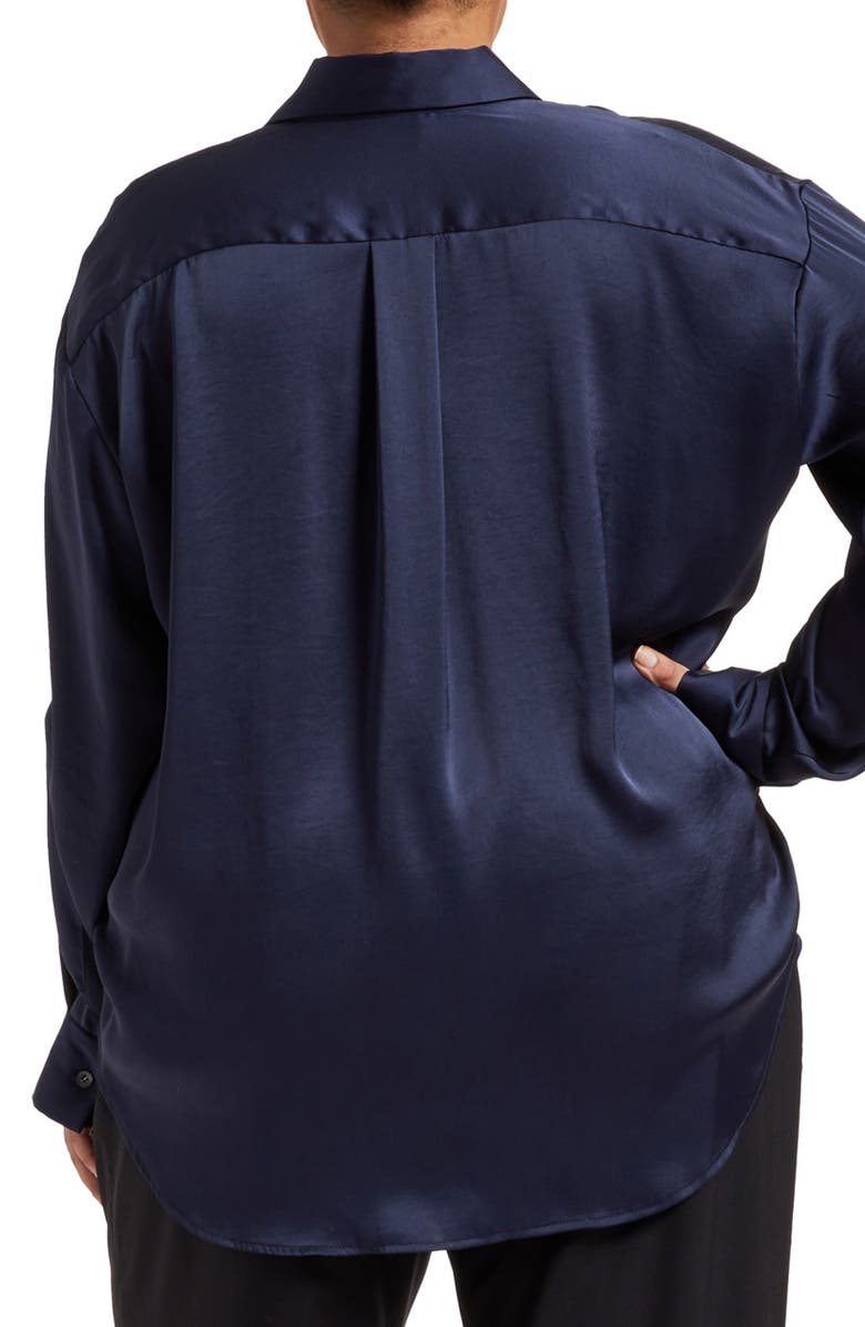 Pari Passu Tammy Satin Button-Up Shirt, Alternate, color, 