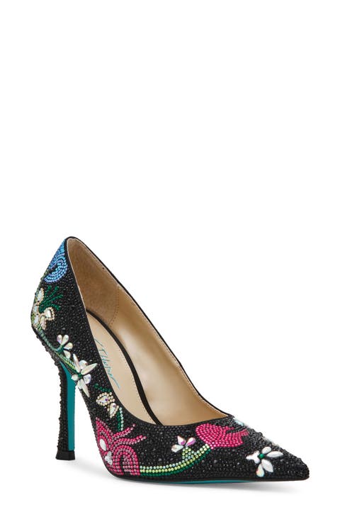 Brice Crystal Floral Pump