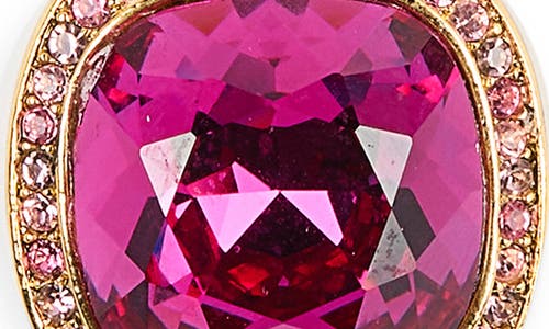 Kenneth Jay Lane Crystal Halo Pendant Necklace In Gold