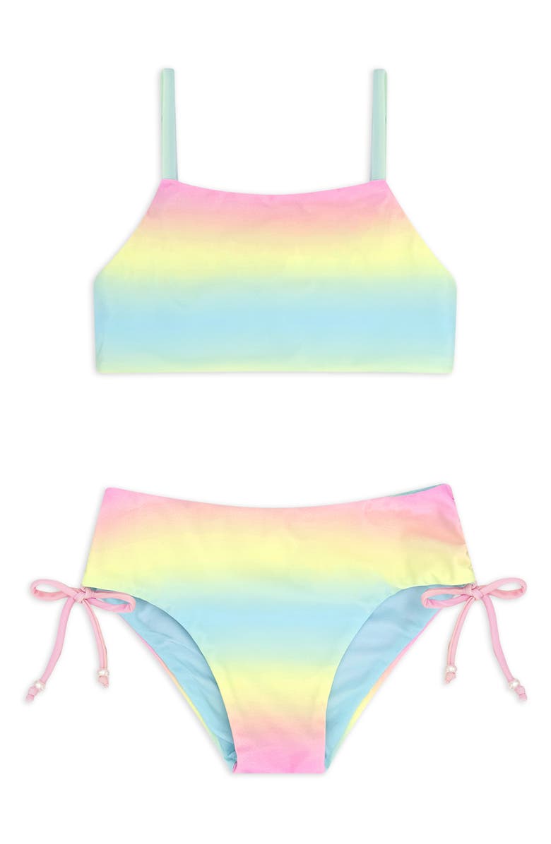 Feather 4 Arrow Kids' Strands Two-Piece Swimsuit, Main, color, 