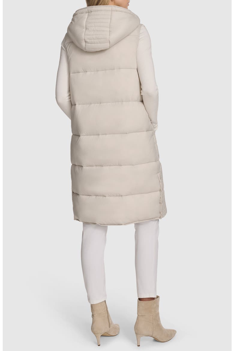Kerr Hooded Longline Puffer Vest, Alternate, color, MOON