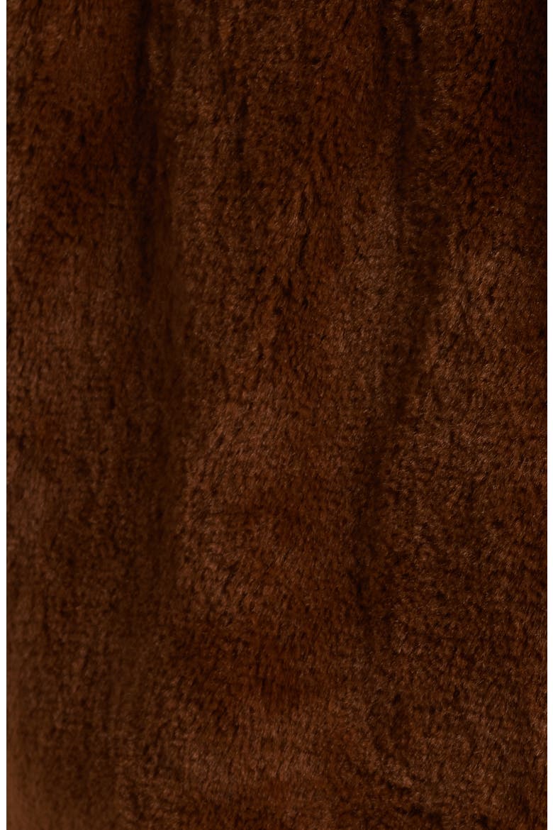 Faux Fur Jacket, Alternate, color, MILK CHOCOLATE