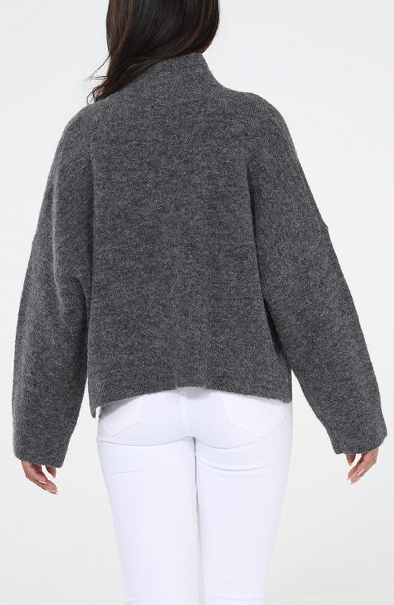 RAIN AND ROSE Turtleneck Sweater, Alternate, color, Grey