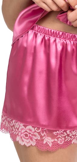 Annalee Lace Trim Satin Pajamas
