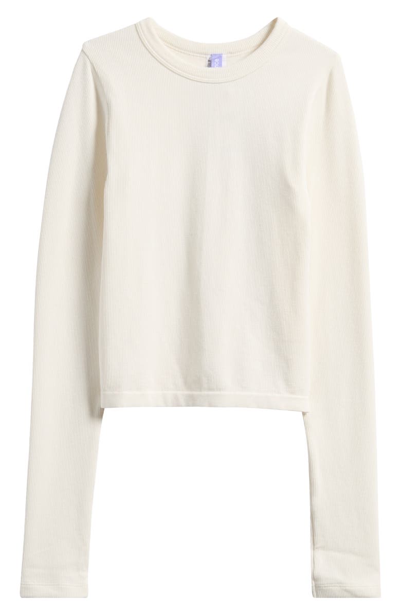 Florence by Mills Softie Seamless Long Sleeve Crop T-Shirt, Alternate, color, Jet Stream