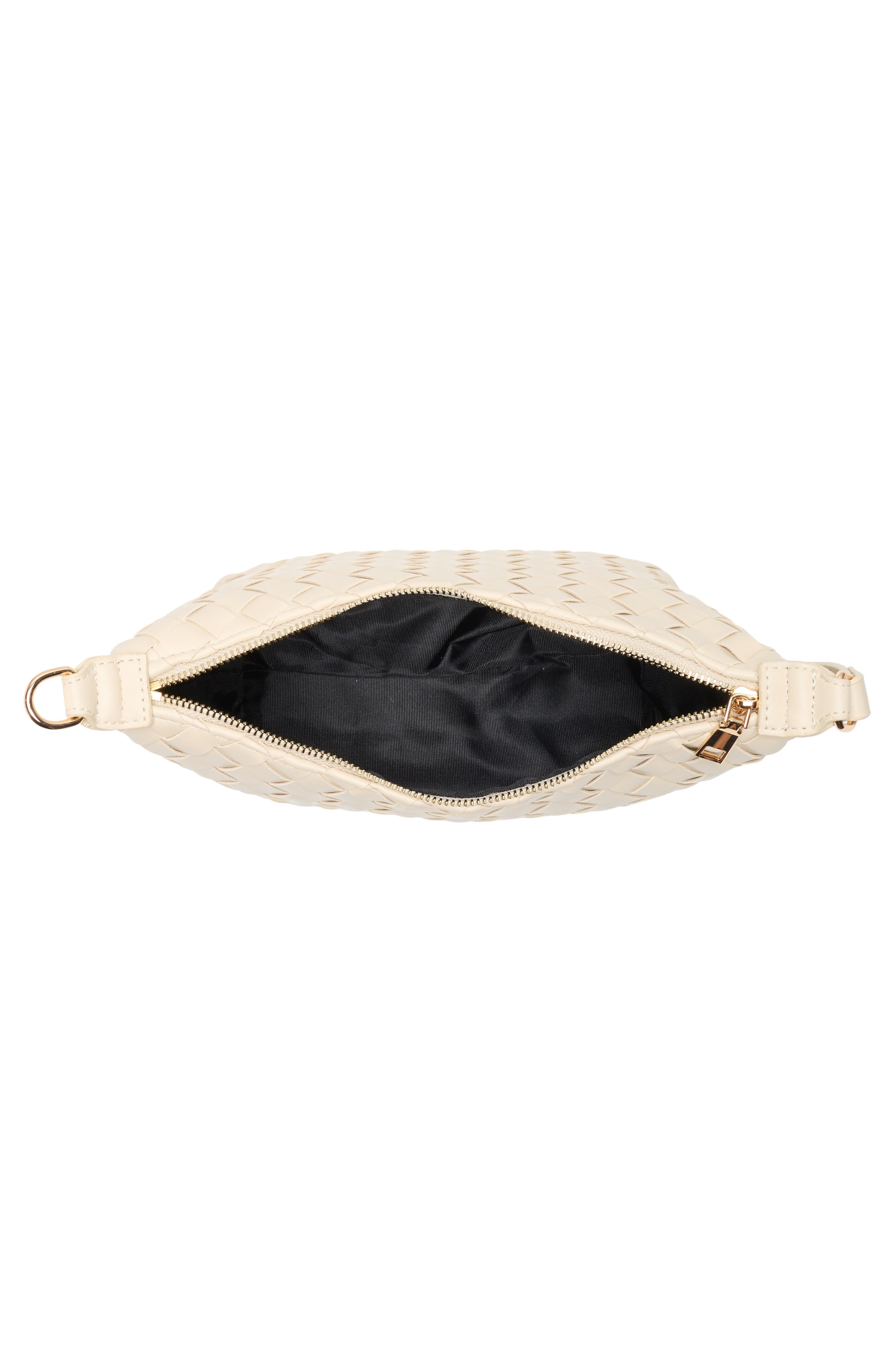 Faux Leather Woven Crossbody Bag, Alternate, color, OATMILK