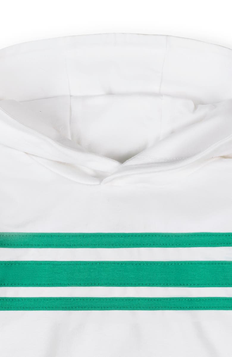 Hope & Henry Kids' Organic French Terry Hoodie, Alternate, color, White With Green