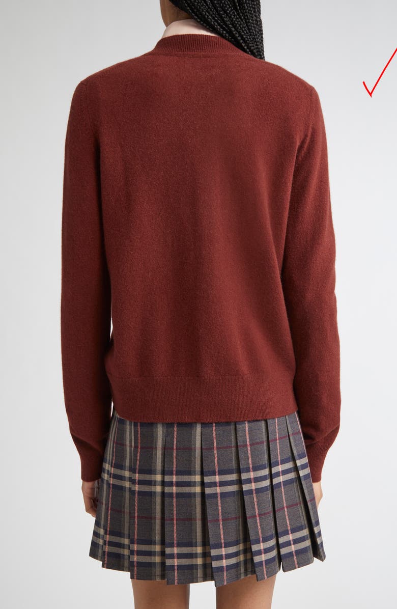 Burberry Cashmere Blend Cardigan, Alternate, color, Box