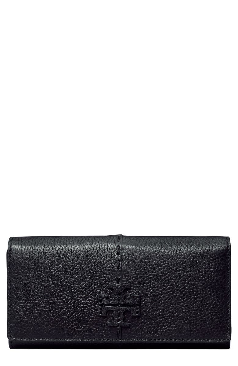 Tory Burch McGraw Leather Envelope Wallet, Main, color, 