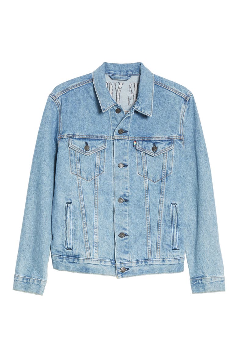Levi's® Pride Slim Trucker Jacket, Alternate, color, PRIDE STONEWASH DENIM