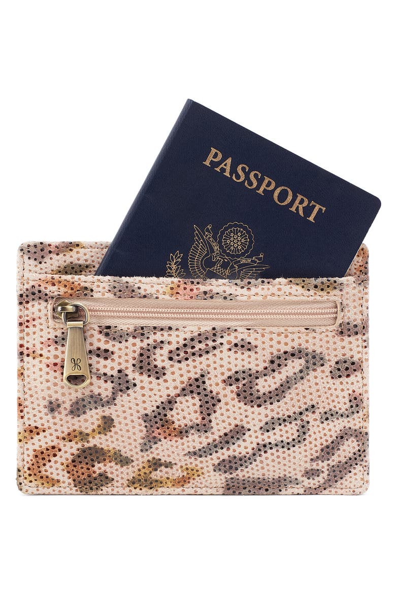 Euro Slide Leather Credit Card Case, Alternate, color, SUMMER SAFARI