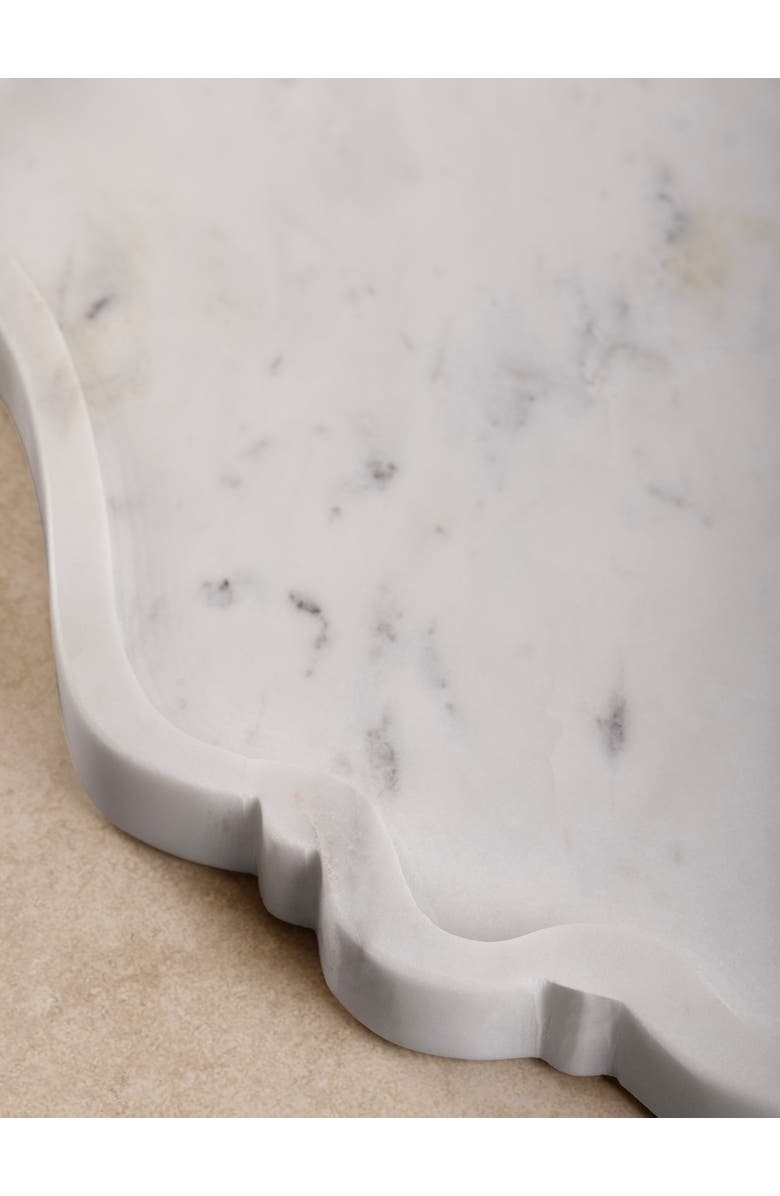 GAURI KOHLI Cascade White Marble Tray, Alternate, color,