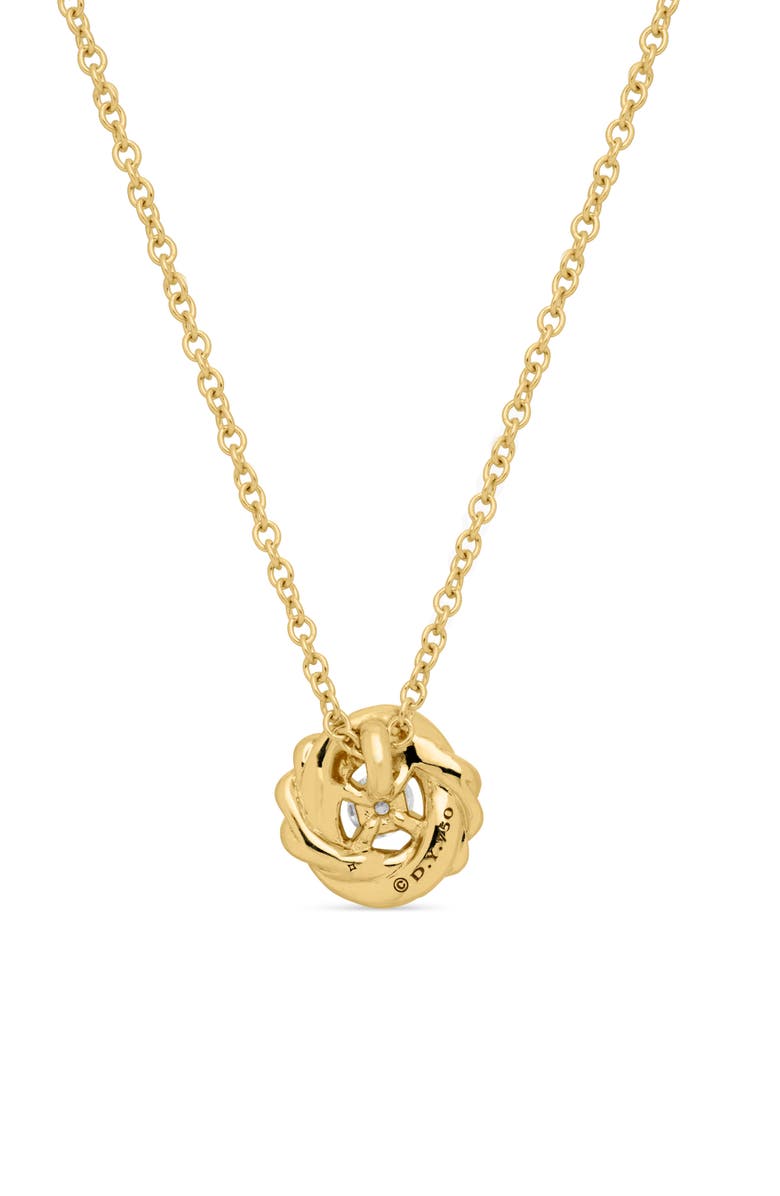 David Yurman Petite Infinity Pendant Necklace in 18K Gold with Diamonds, Alternate, color, Diamond/ Yellow Gold
