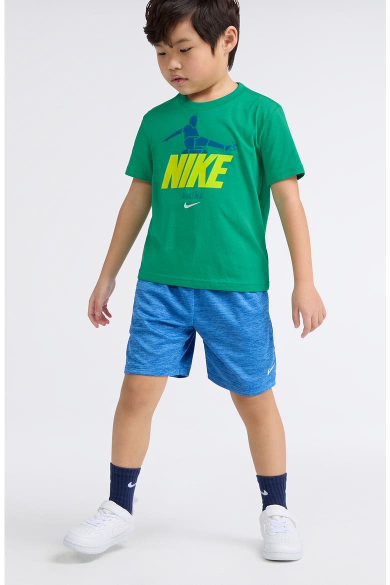 Kids' Kick Graphic Cotton Blend T-Shirt, Alternate, color, STADIUM GREEN