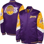 Mitchell & Ness Youth Mitchell & Ness  Purple Los Angeles Lakers Throw It Back Heavyweight Full-Zip Satin Jacket