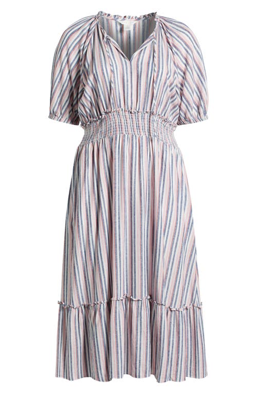 Caslon ® Smocked Waist Ruffle Hem Maxi Dress In Multi
