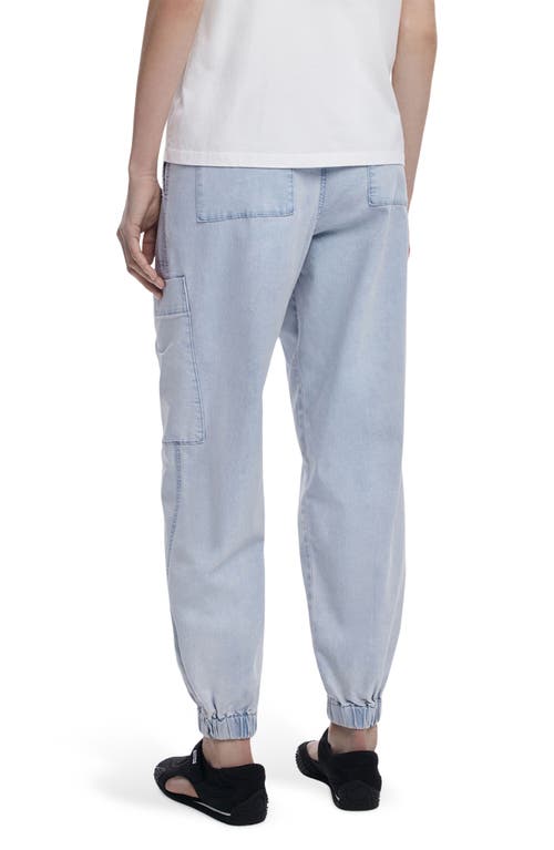 Desigual Chambray Cargo Joggers In Light Blue