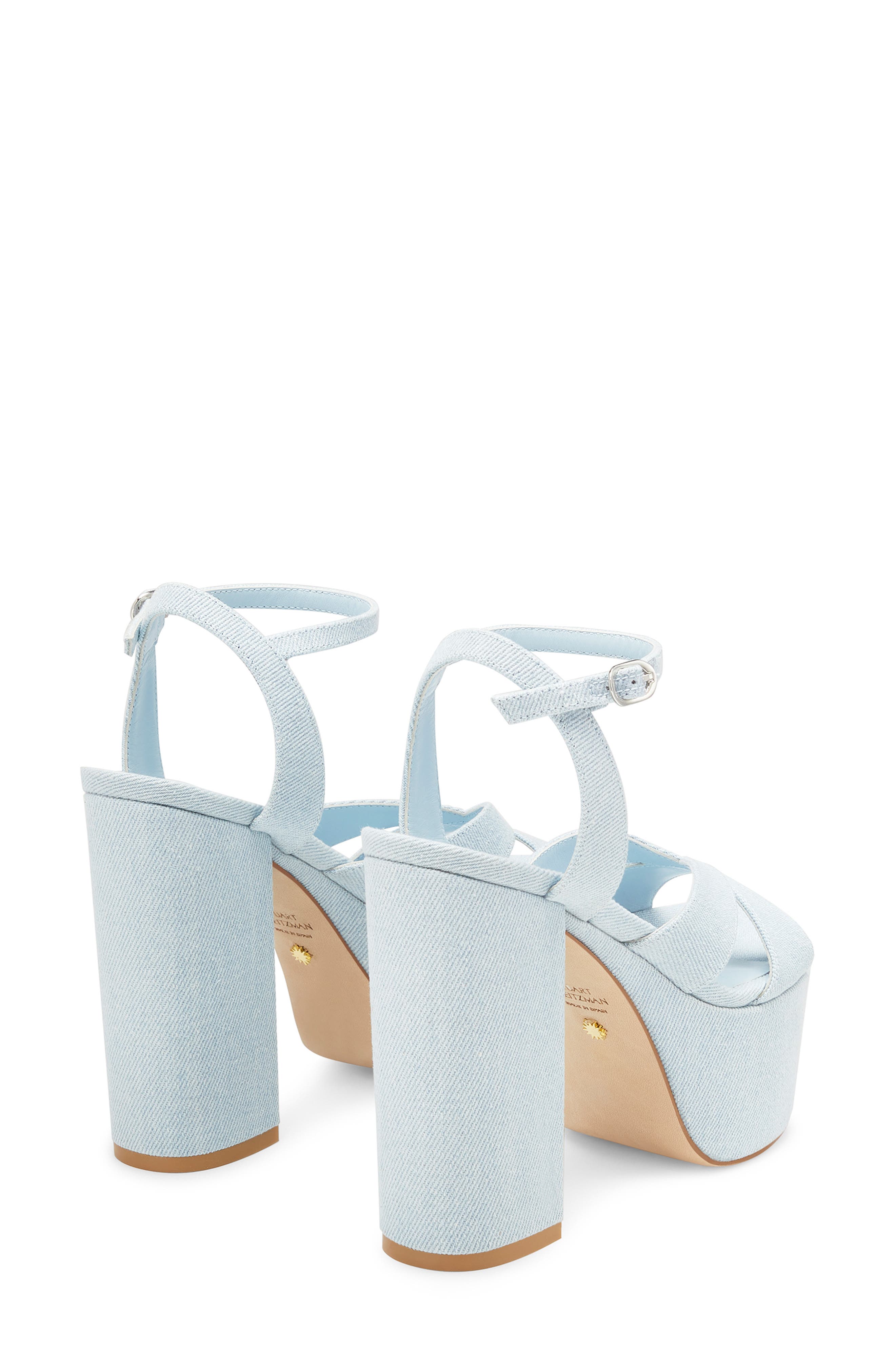 Stuart Weitzman Miami Square High 140 Platform Sandal, Alternate, color, 